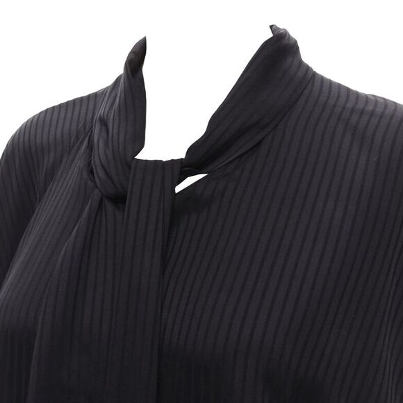 Balenciaga Demna black striped pussy bow cascade hem oversized shirt - Picture 6 of 6